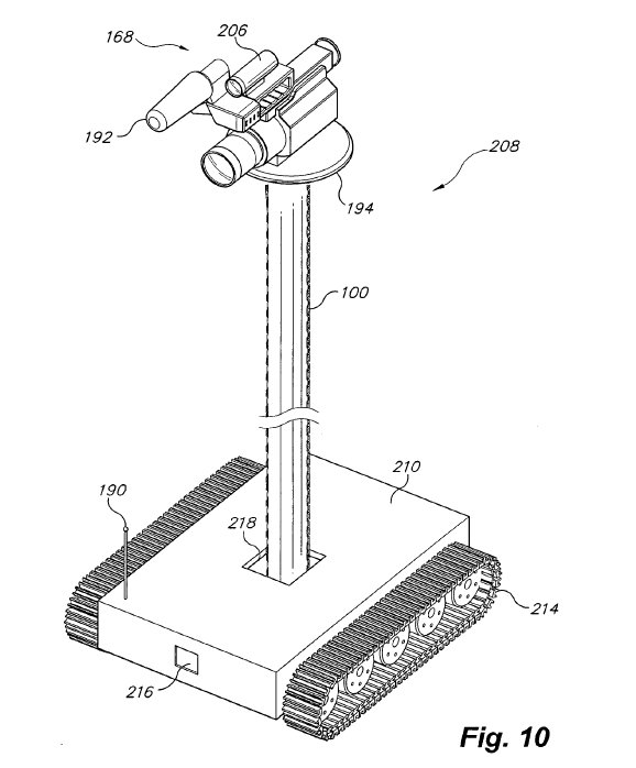 Zipper Mast on a Robot Base