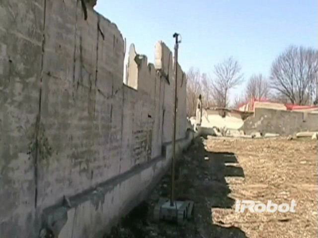Zipper Mast Fully Deployed on an iRobot Packbot