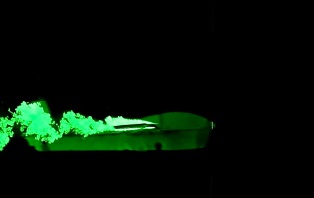 Turbulent flow of a UAV glider