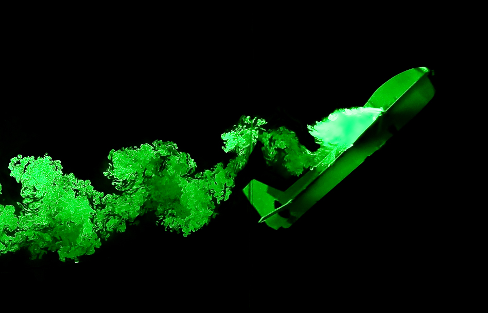 Turbulent flow of a UAV glider