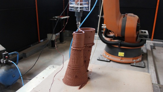 3D printer using clay