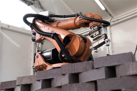 Robot assemble black ping pong balls