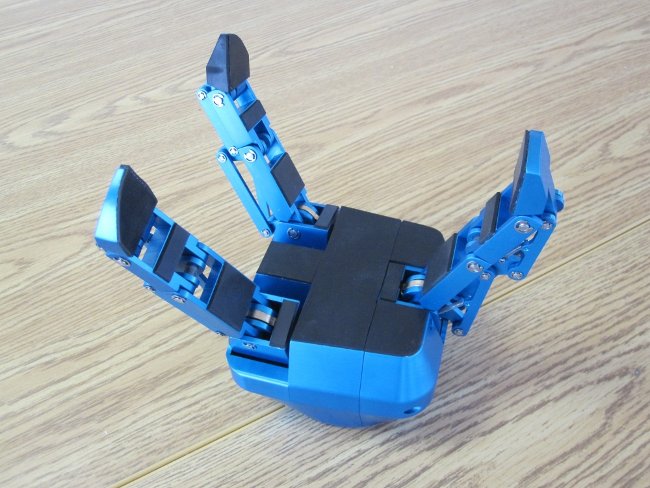 Robotiq robot hand called "Adaptive Gripper" with under-actuated fingers