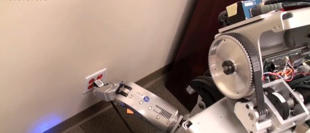 Willow Garage PR-2 Plugging Itself In