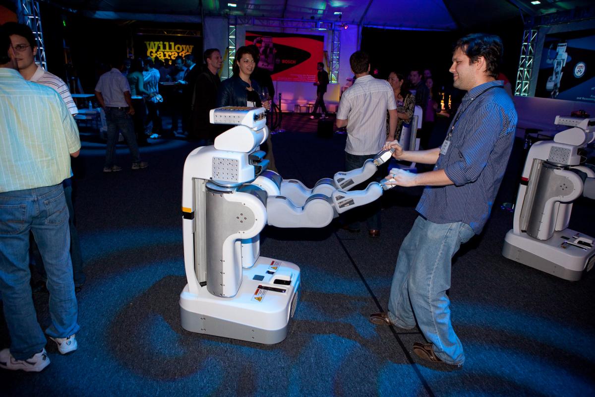 Dancing with a robot via direct physical interface
