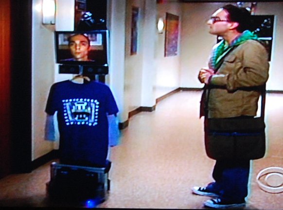 Texai Telepresence robot on Big Bang Theory